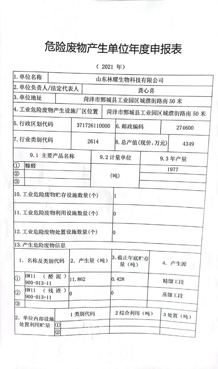 危險廢物2021年度報告